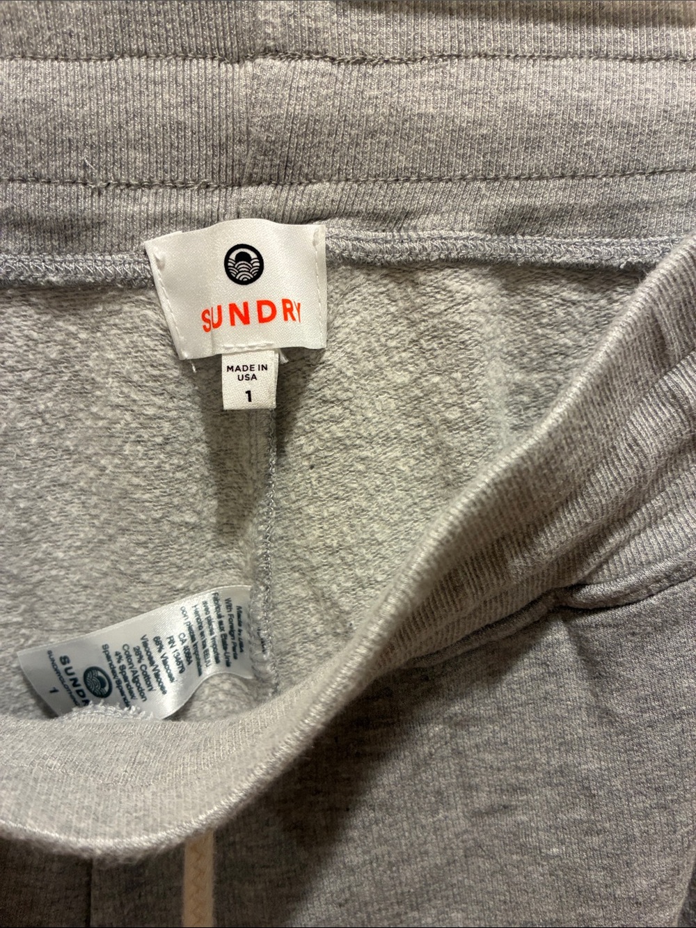 Sundry Light Gray Drawstring Sweatpants - Picture 2 of 4
